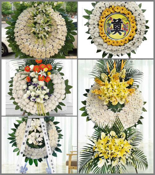 湖北黄冈市黄梅县大河镇快岭村花圈速递